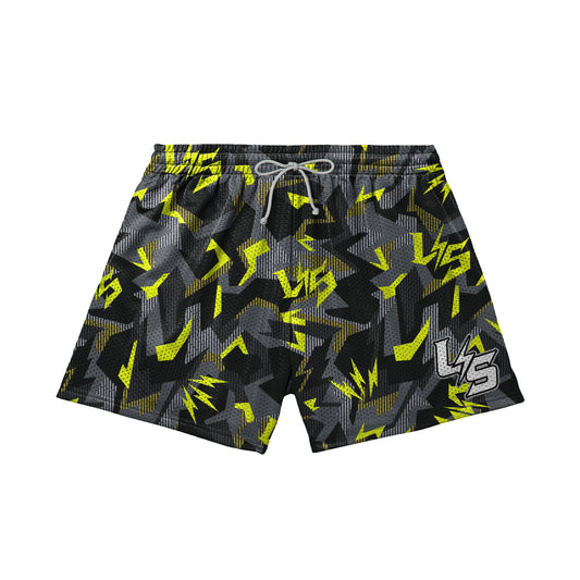 LS BOLT SHORTS (Lime Green & Black)